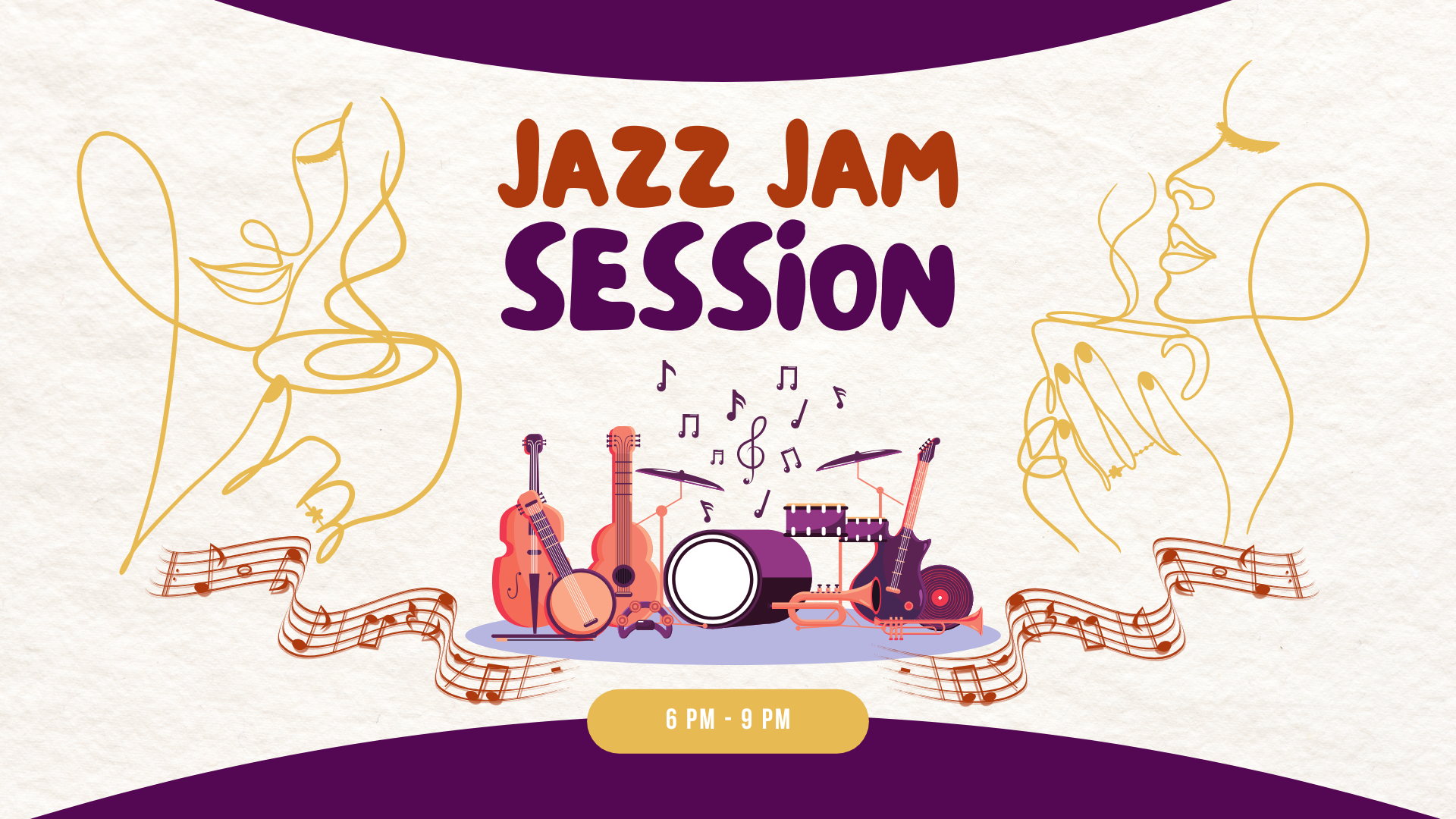 Jazz Jam Session, 6 pm to 9 pm