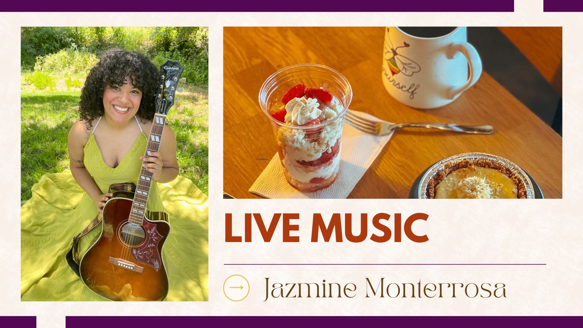 live music: Jazmine Monterrosa
