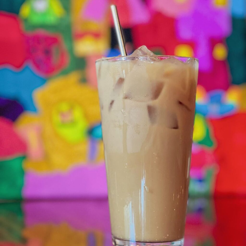 Lavender oak milk latte