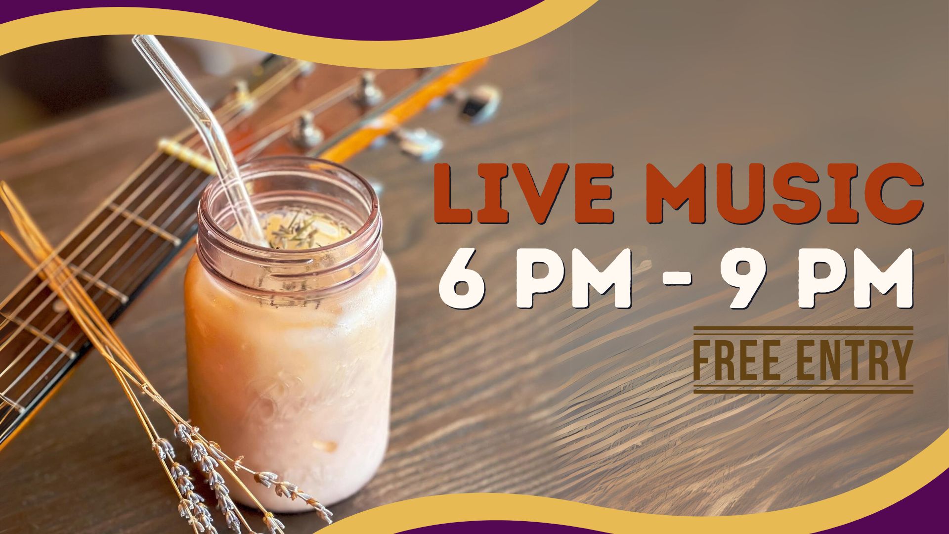 live music, 6 pm - 9 pm. free entry.