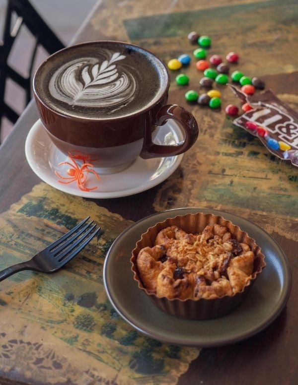 Black Cauldron black and white mocha