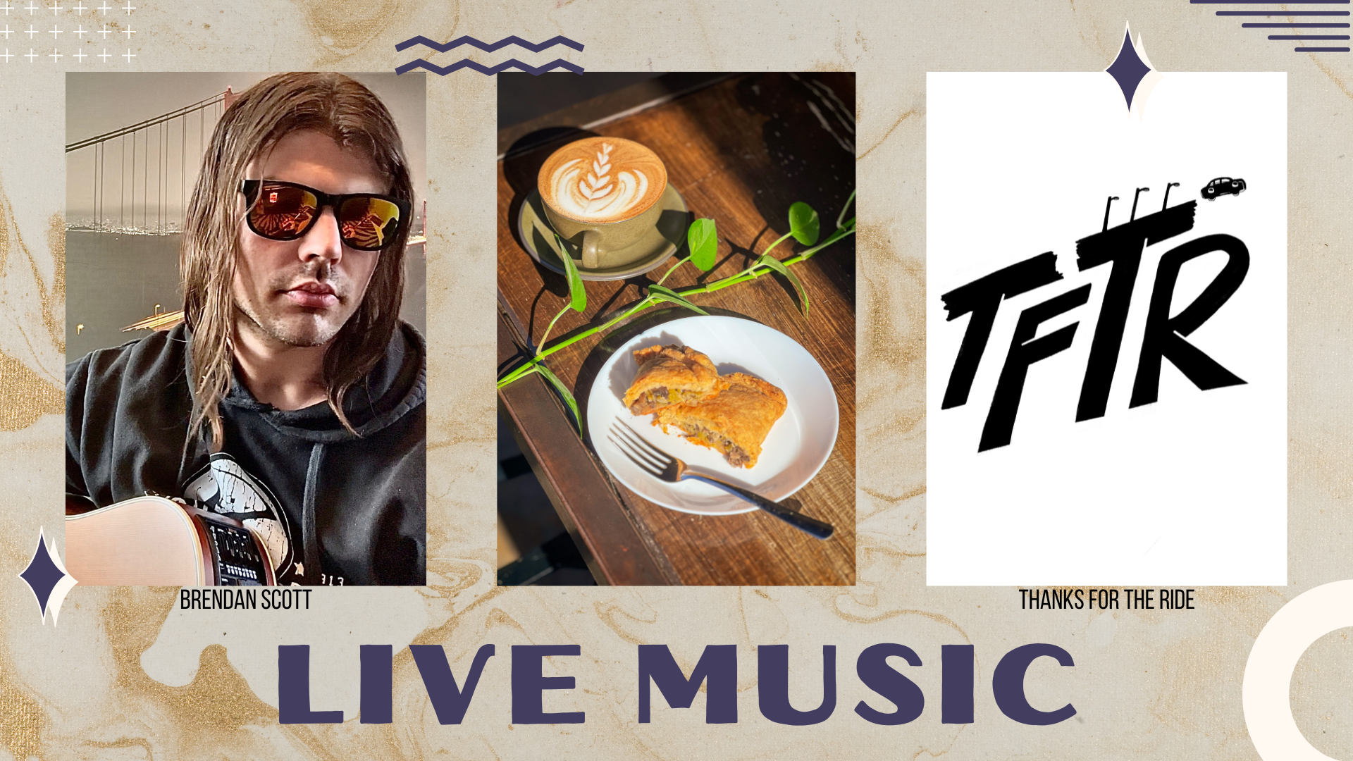 Live music with Brendan Scott, and Thanks for the Ride