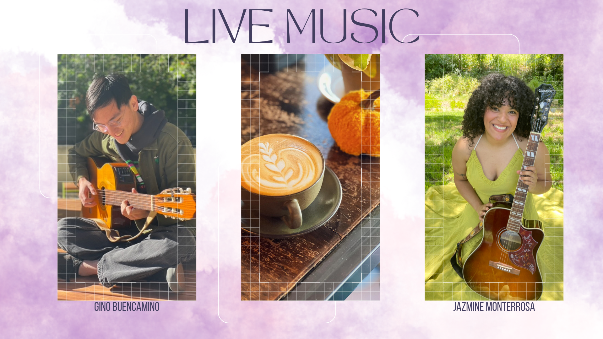 Live music featuring Gino Buencamino and Jazmine Monterrosa