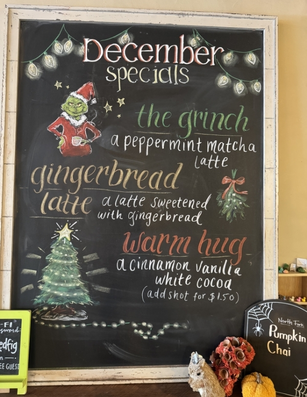 December Specials Board
