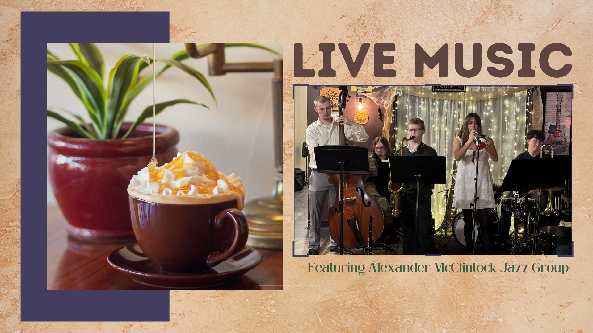 Live music featuring Alexander McClintock Jazz Group
